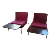 Tolozan armchair pair – Éric Jourdan – Ligne Roset 2002 – aluminium structure