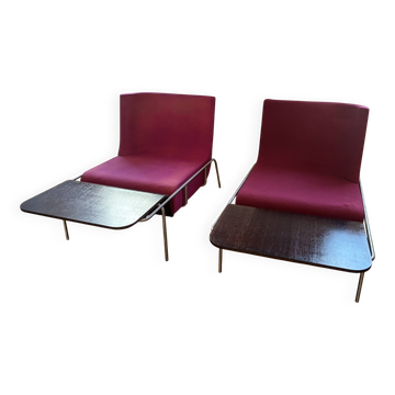 Tolozan armchair pair – Éric Jourdan – Ligne Roset 2002 – aluminium structure
