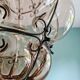 Large Venetian suspension in smoked blown Murano glass, mid-20th century.