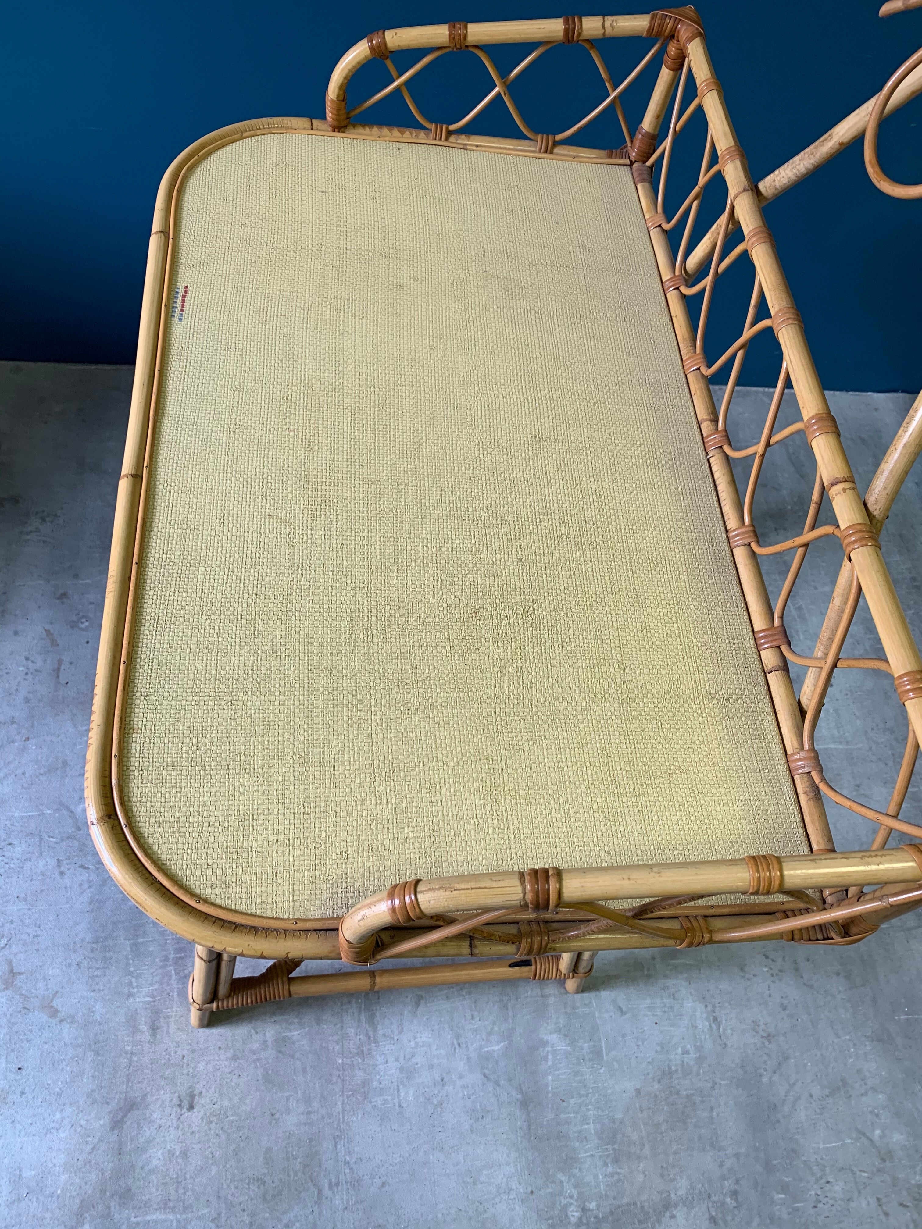 Rattan hairdresser and vintage wicker