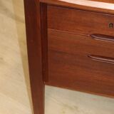 Vintage desk by Wilhelm Renz in double-sided teak, 1960s