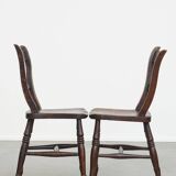 Set of 4 Antique English Oxford Dining/Kitchen Chairs