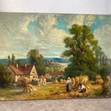 Paysage de campagne signé