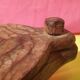 Rare folk art large old salt box carved wood
