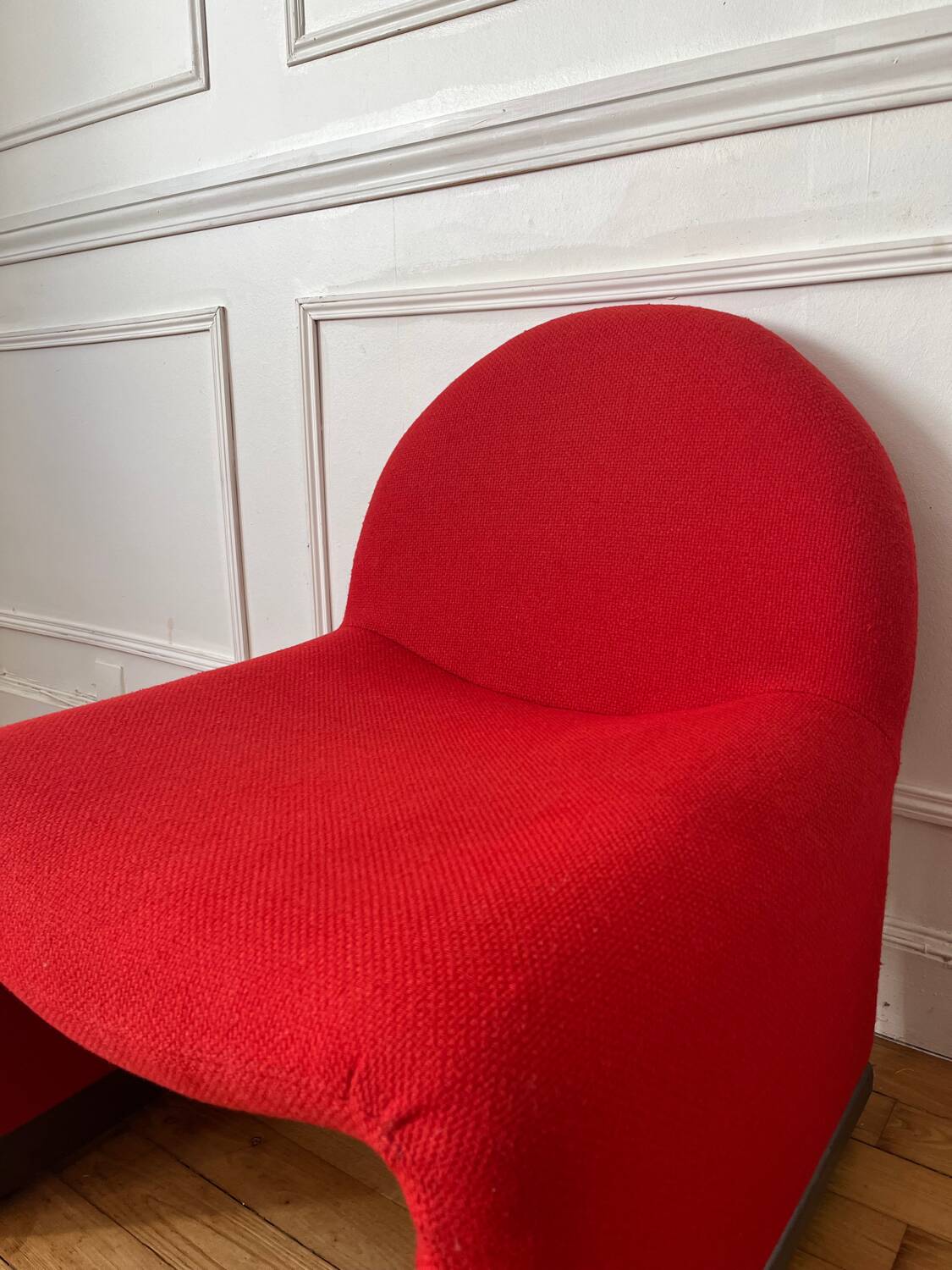Vintage wool fireside chair