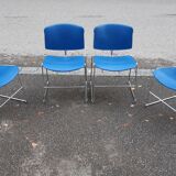 Set of 4 conference chairs by Max Stacker for Steelcase