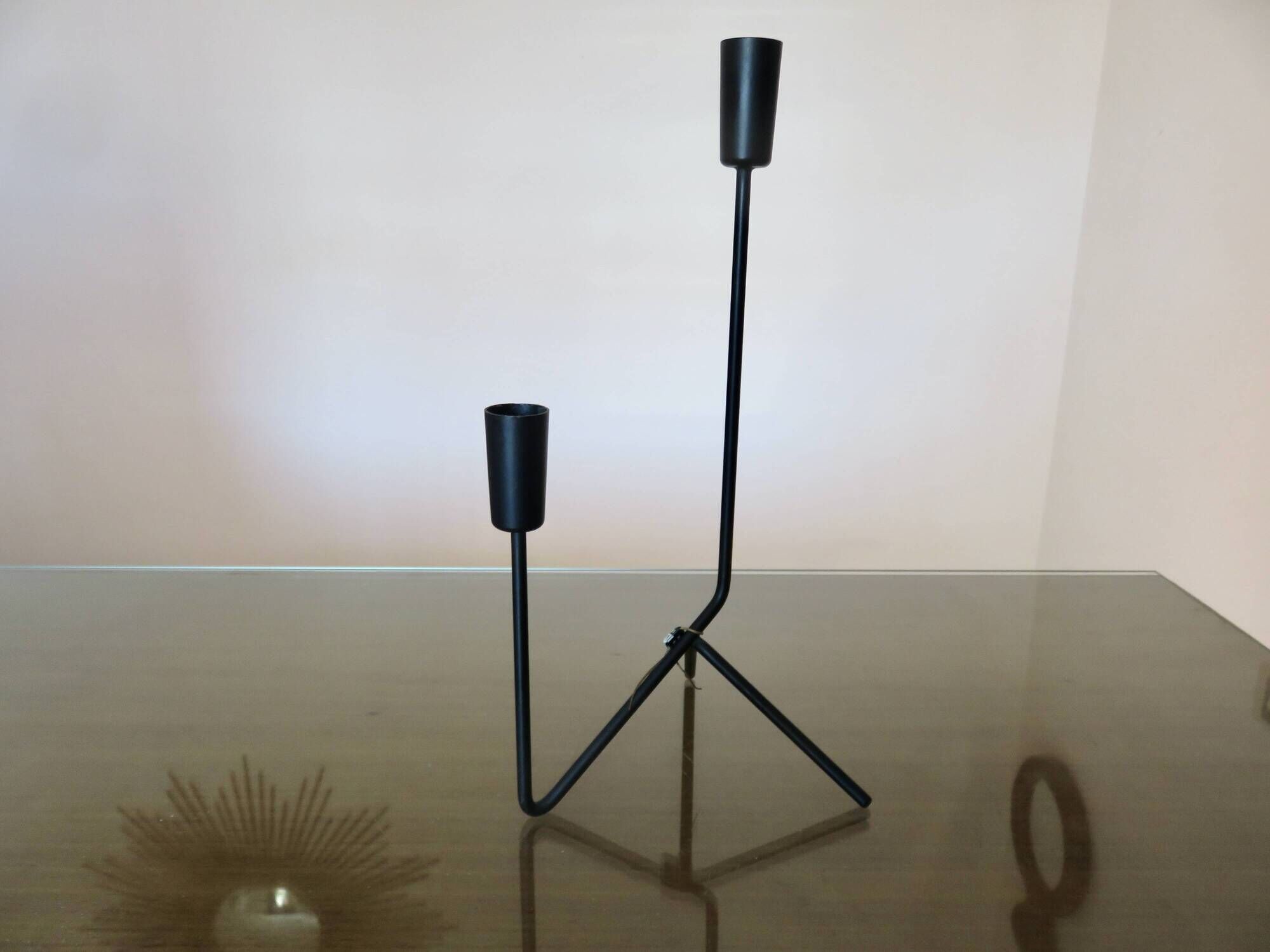 Authentic Laurids Lonborg candlestick, signed, Denmark, 50-60.