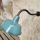 Old garden lamp vintage green wall lamp enamel