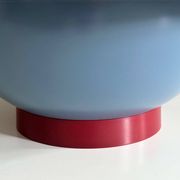 Alessi Euclid salad bowl with cutlery by Michael Graves, 90's
