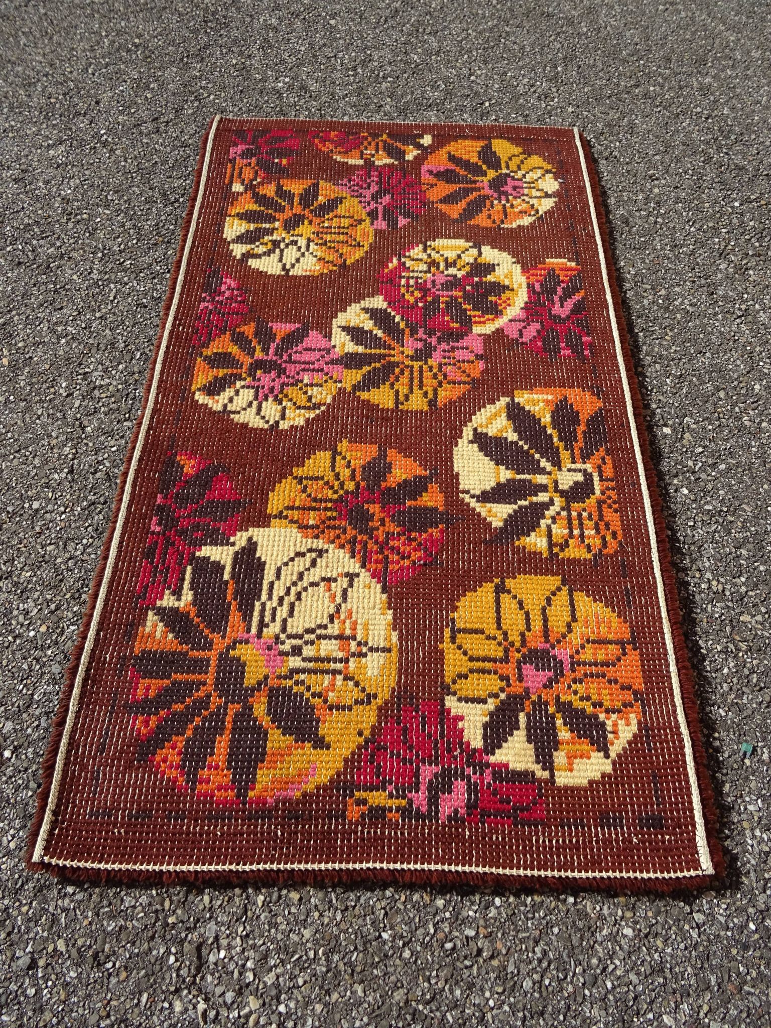 Vintage Wool Carpet Space Age 70s