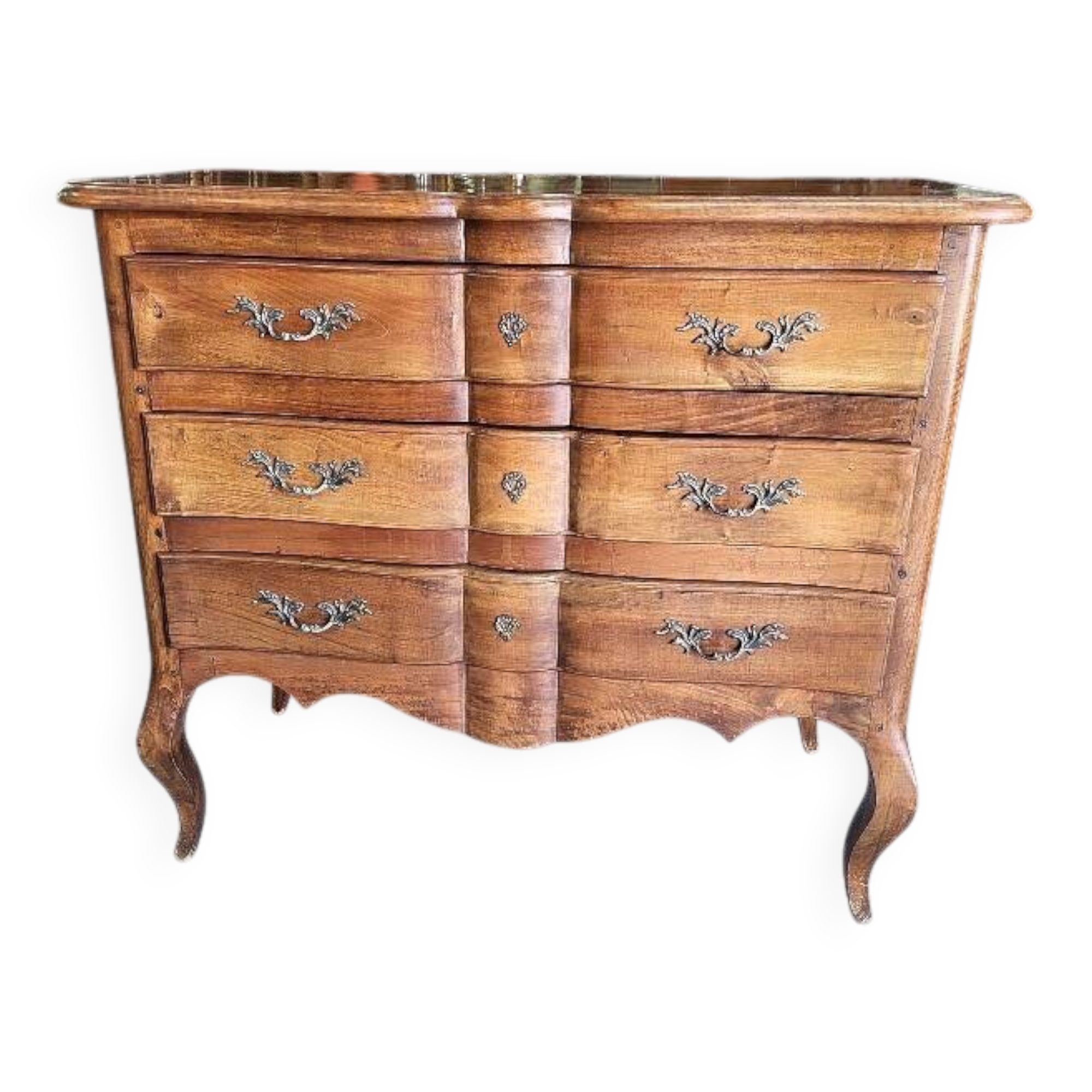 Louis XV walnut chest of drawers with 3 drawers from 1960