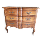 Louis XV walnut chest of drawers with 3 drawers from 1960