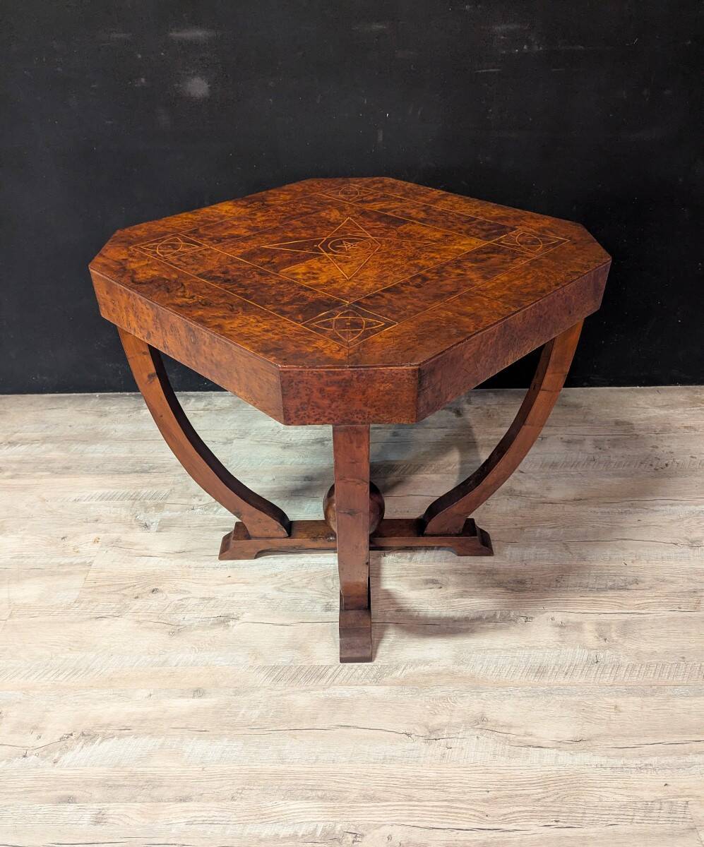 Art Deco mahogany centre table