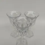 3 crystal glasses from Baccarat, Malmaison model. 17.5 cm.