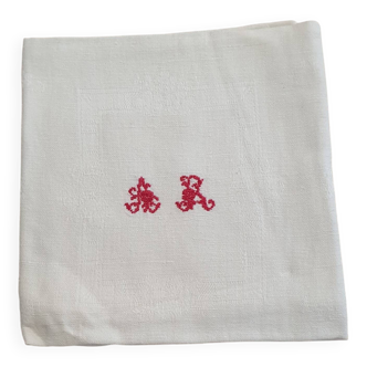 Two sets of two old towels