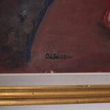 Original Swedish Oil on Canvas – “White Roses” by Aina Schiller, Arvika