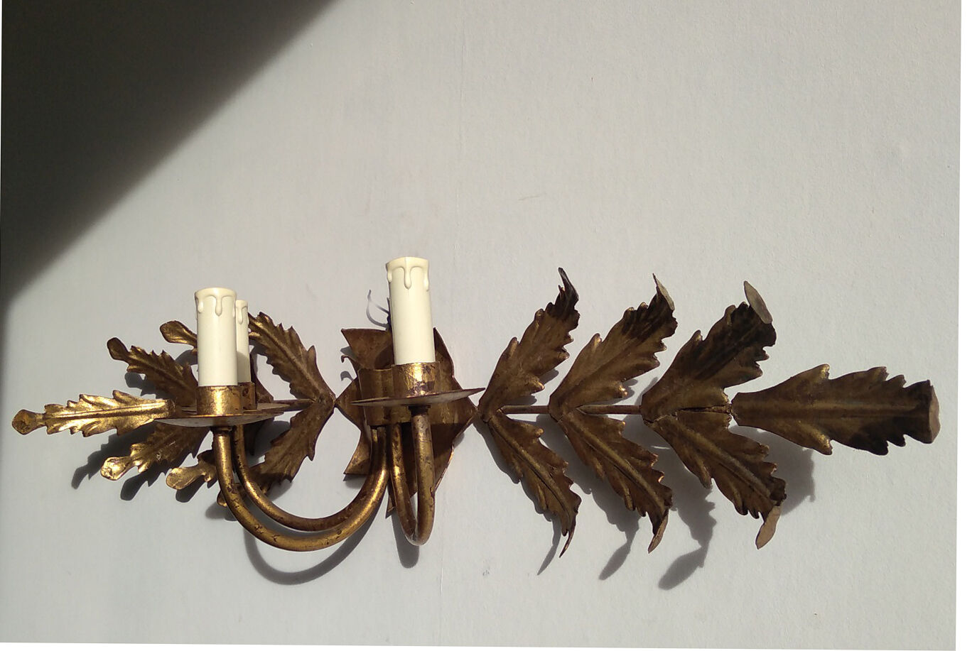 Wall light sheets gold metal