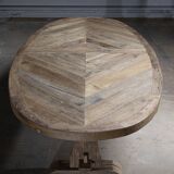 Oval Diamond table in old oak – 300 x 100 cm