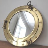 Mirror brass window diameter 30cm