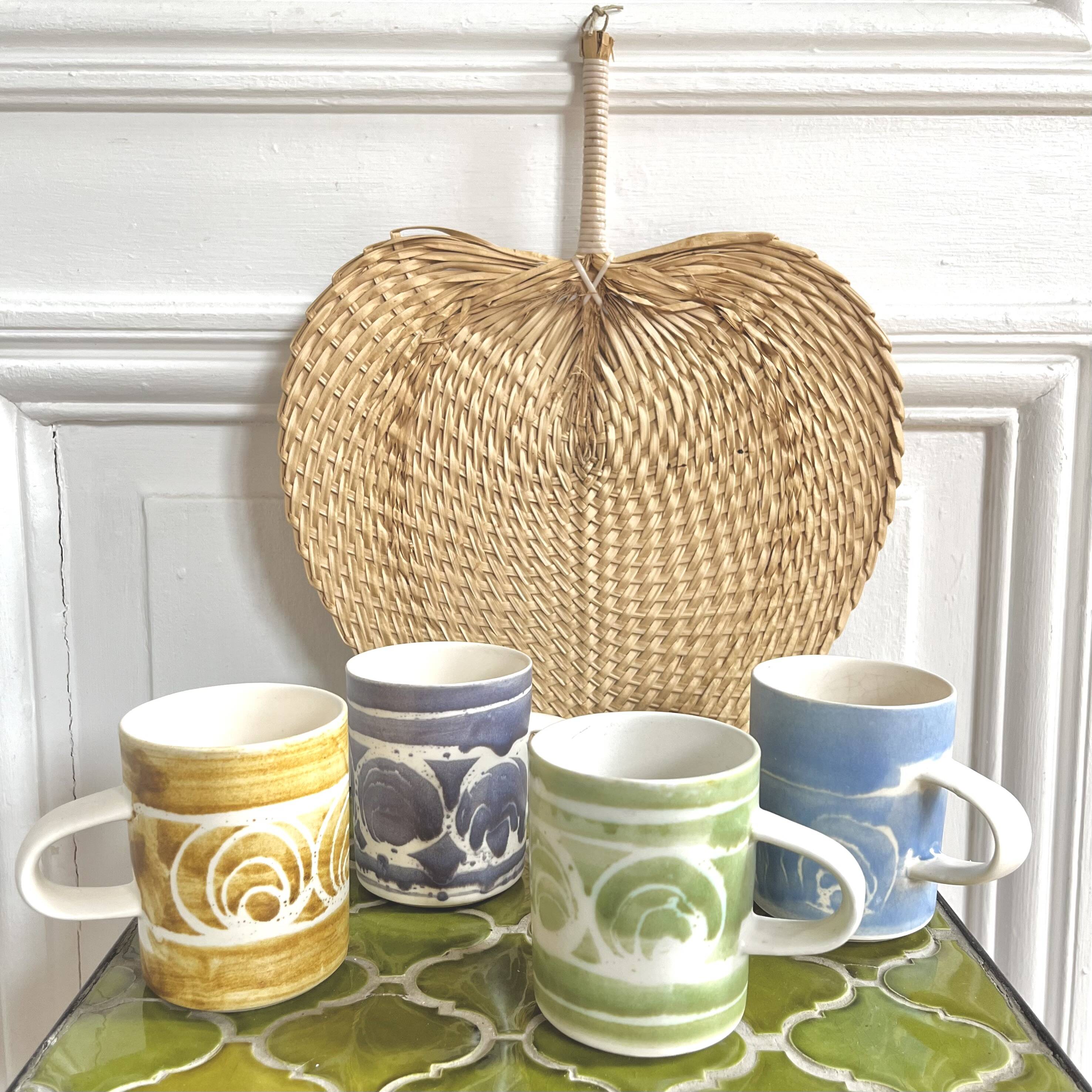 4 English ceramic mugs from the 70s