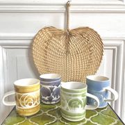 4 English ceramic mugs from the 70s