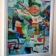 Abstract oil painting on canvas