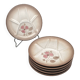 Compartmented plates in colored stoneware with Flower pattern