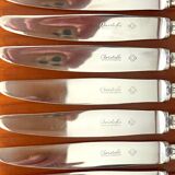 Christofle crossed ribbons 8 knives entremet dessert cheese very good condition