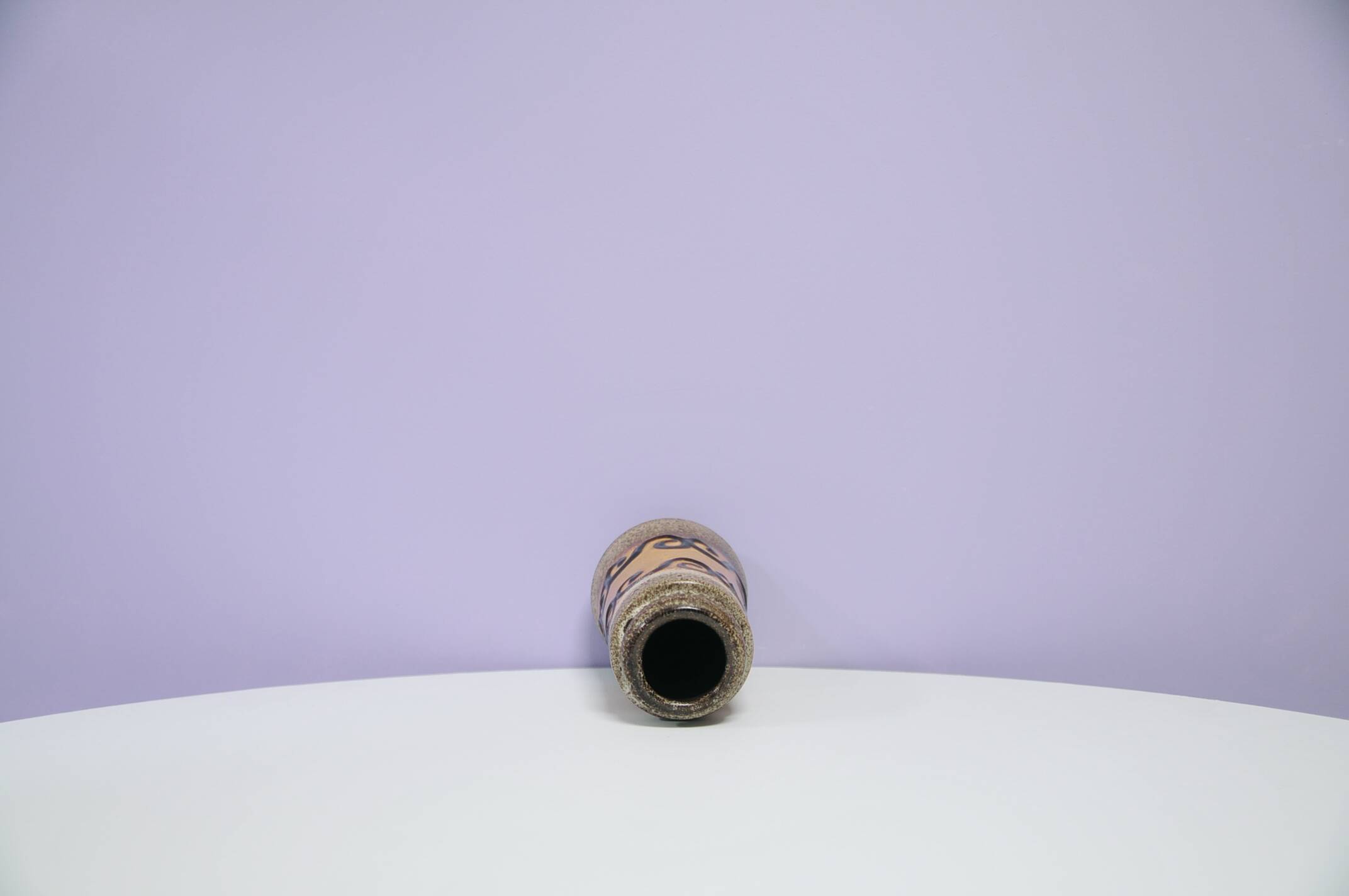 Brown & ochre curl West Germany vase