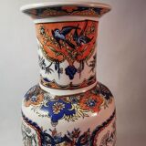 Jp derevia, ceramic vase with pheasants, signed at the bottom