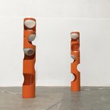 Mid-Century Swiss Space Age Floor Lamp Guggerli L3 by Rosemarie and Rico Baltensweiler for Baltensweiler, set of 2