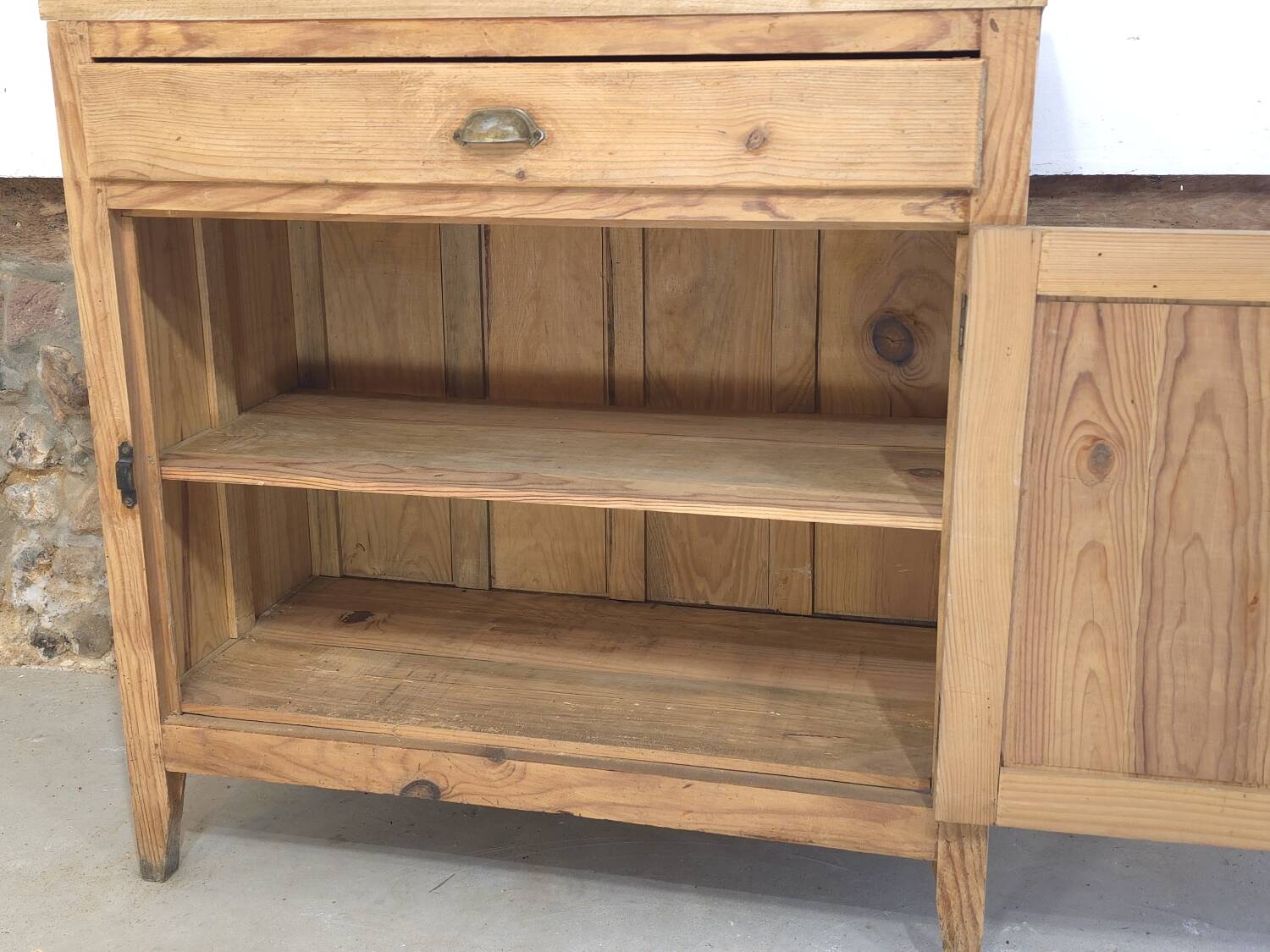 Jam cabinet, Parisian buffet in raw wood