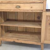 Raw wood jam cupboard / small Parisian sideboard