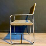 Modernist chair in metal and canvas 1970