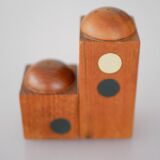 Set of Danish modernist teak salt and pepper shakers, set of 2.
