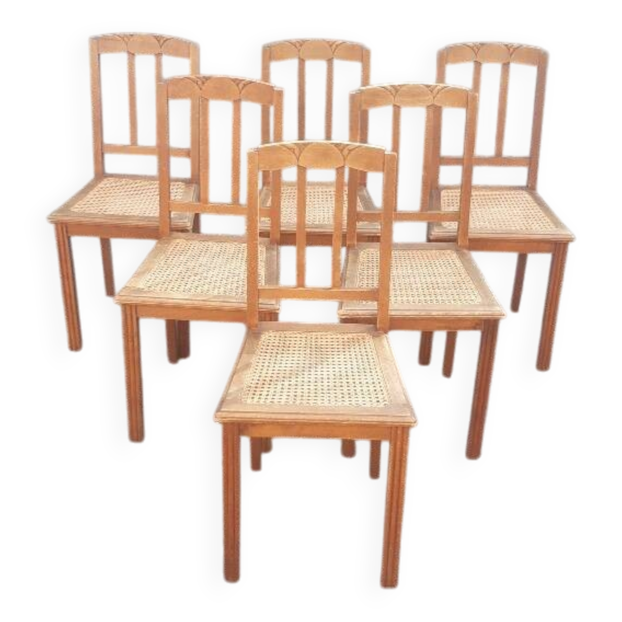 Lot de 6 chaises Art déco