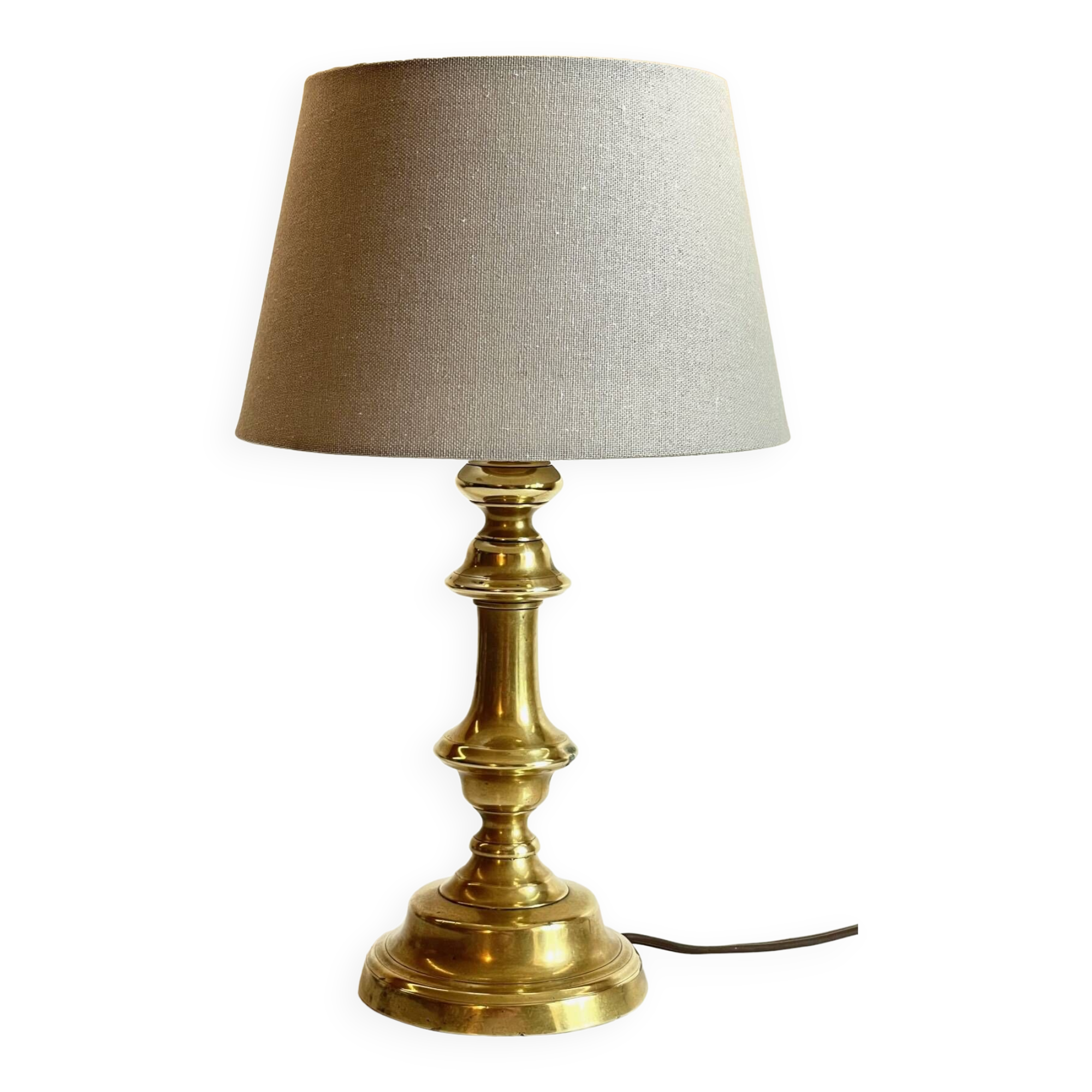 Lamp chic old solid brass candle holder