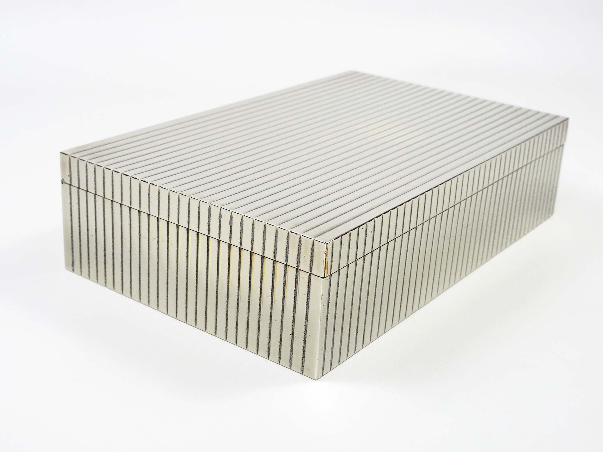 Art Deco box in Silver Metal in the Style of Sigvard Bernadotte
