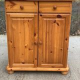 Buffet 2 portes et 2 tiroirs en pin massif