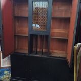 Vintage painted wooden bookcase