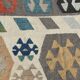 Tapis Kilim de luxe de style rare géométrique 9x11, tapis Kilim vintage de grande surface