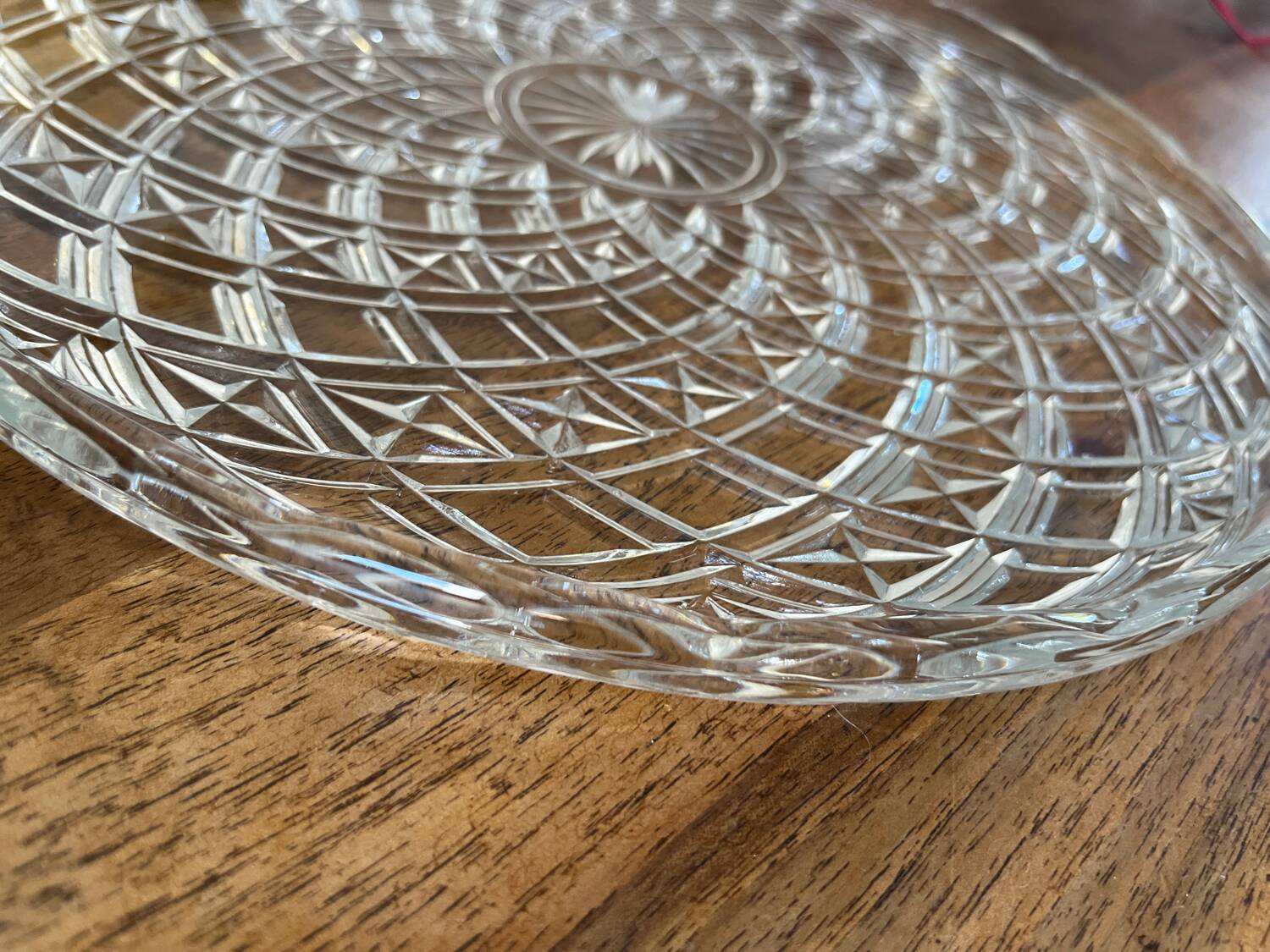 Large pressed glass plate