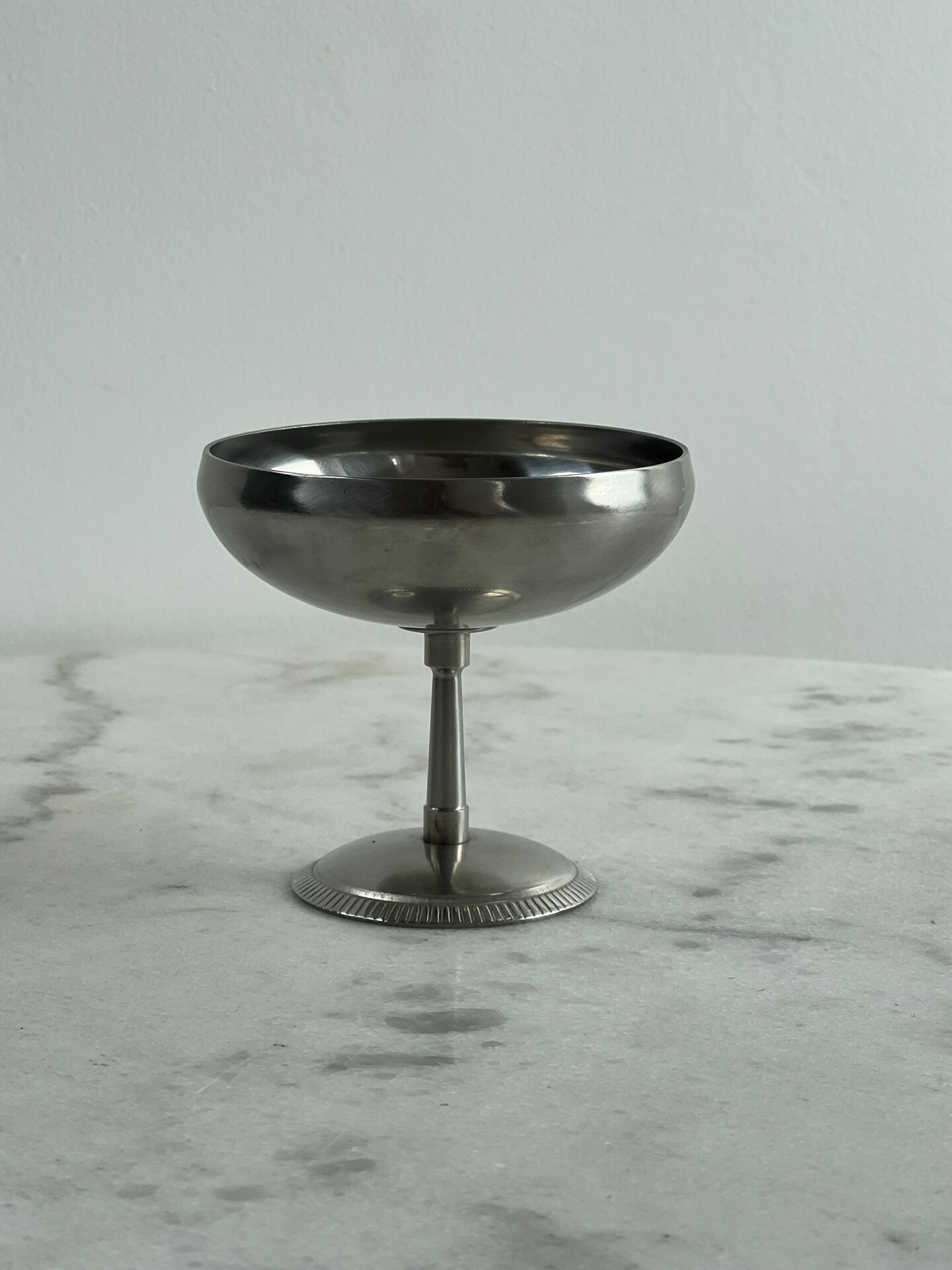 Lot de 6 coupes à champagne en inox Letang Rémy