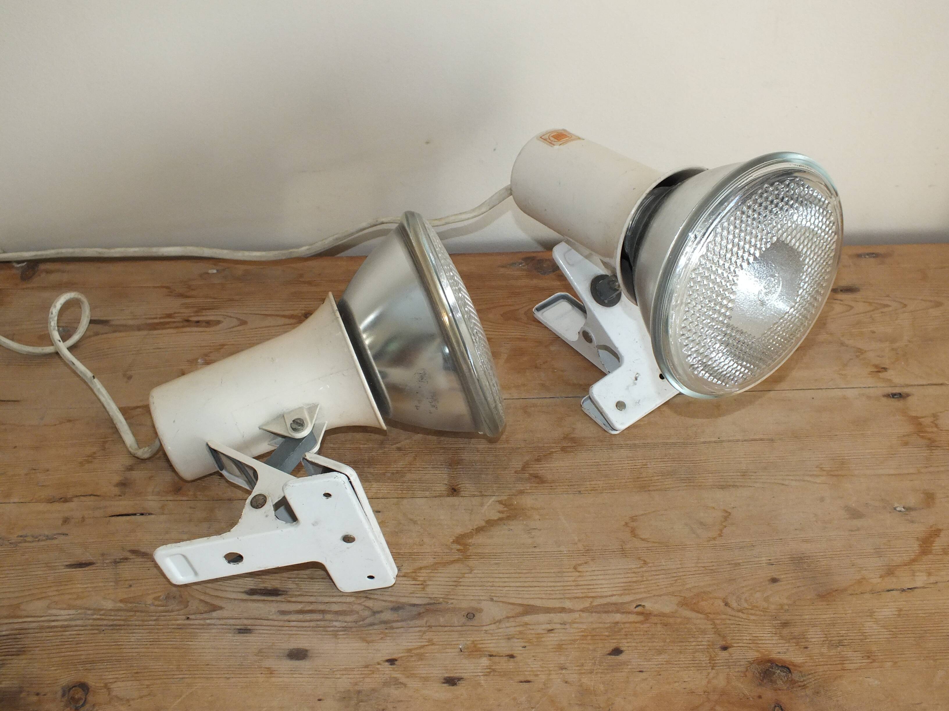 Duo of Lita clip-on spot lamps