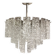 Transparent and hammered strips “listelli ” murano glass chandelier