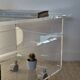 Vintage rolling dessert trolley in plexiglass - Space Age style - 1970s