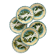6 asparagus plates in faience barbotine from Salins