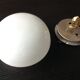 Half moon ceiling light in white opaline 60s/70s