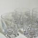 Five vintage crystal whiskey glasses