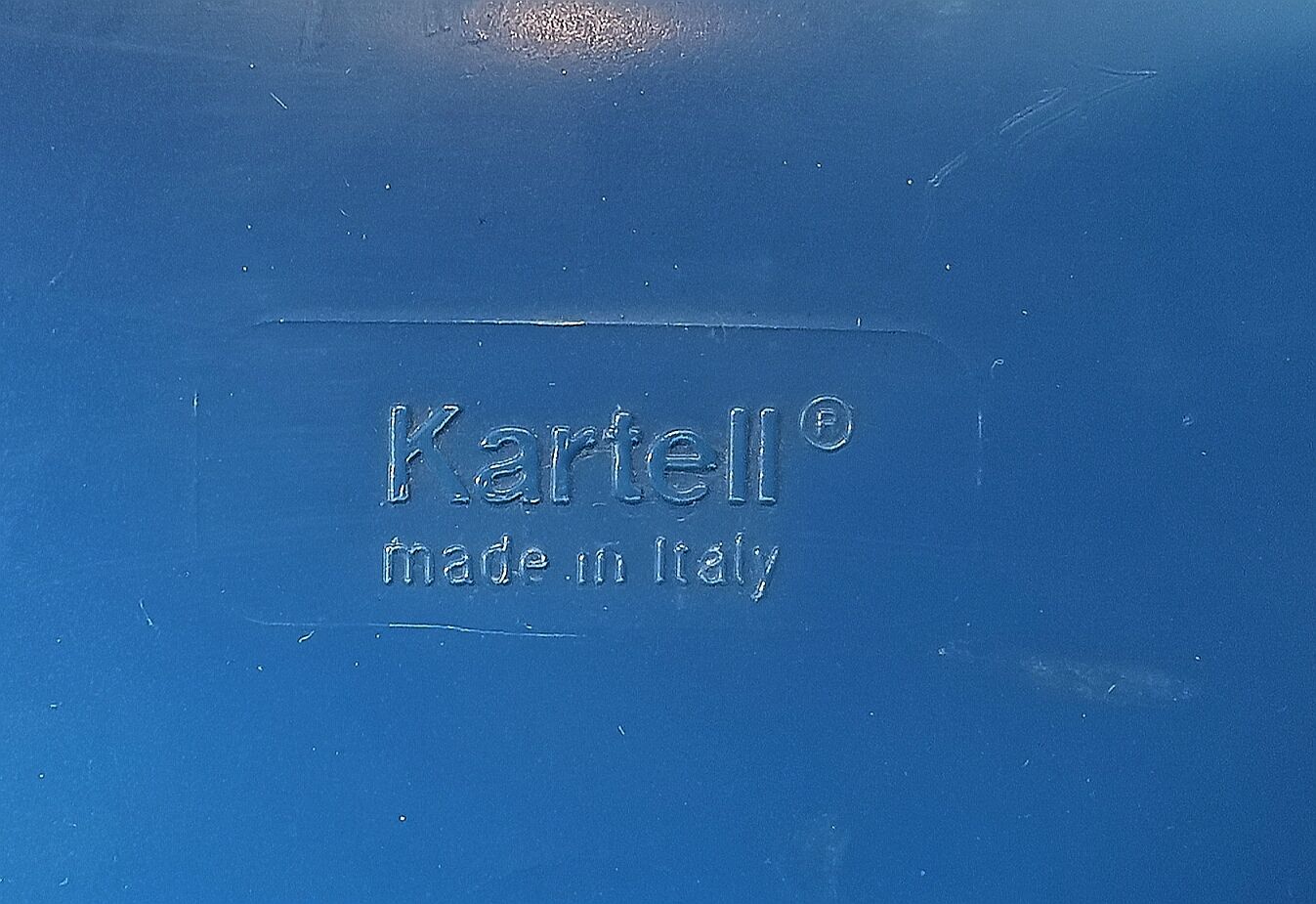 Blue chair and bench child kartell 70s